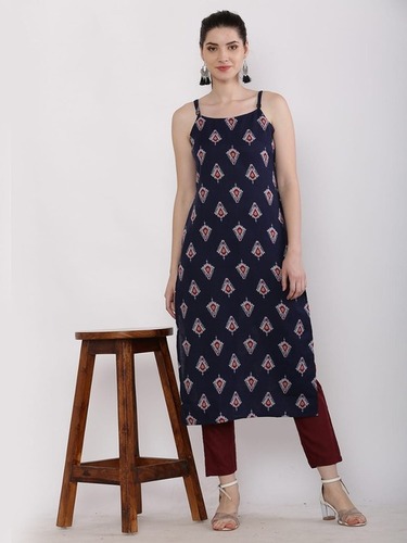 Lopa Blue Cotton Kurti