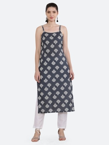 Lopa Grey Cotton Kurti