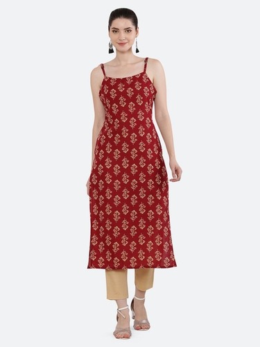 Lopa Maroon Cotton Kurti