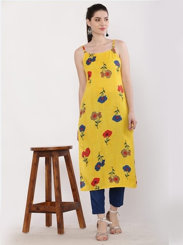 Lopa Yellow Cotton Kurti