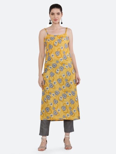 Lopa Yellow1 Cotton Kurti