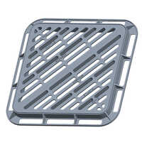 Grey Square Catch Basin Grate Galvanized Steel