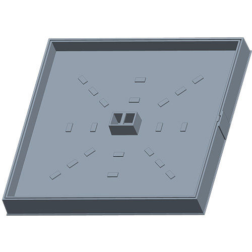 Black Iron Recessed Manhole Cover