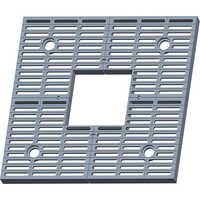 Dmd Tree Grate - Iron Square Design, Grey Color, Smooth Surface Finish, Durable And High-quality Standards