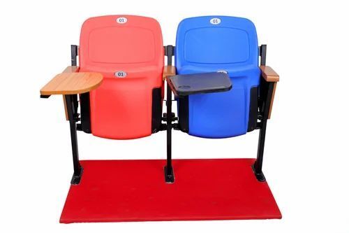 Auditorium Plastic Foldable Writing Tablet Chairs