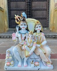 Marble Shiv Parivar Statue