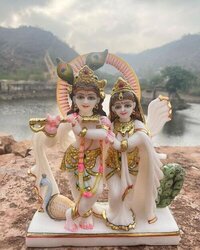 Radha Krishna Marble Statue