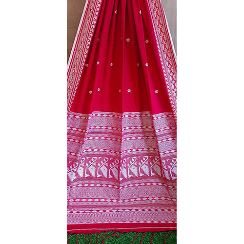 Different Available Red Khadi Jamdani Saree