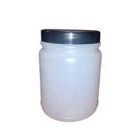 Plain Hdpe Jar - Plastic, Different Available Sizes, White Color | Warranty Included, Round Design For Versatile Use