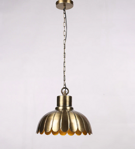 Antique Brass Metal Pendant  Light Single Hanging Light Pendant