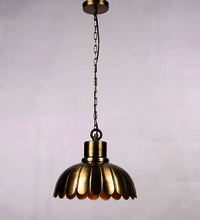 Antique Brass Metal Pendant  Light Single Hanging Light Pendant