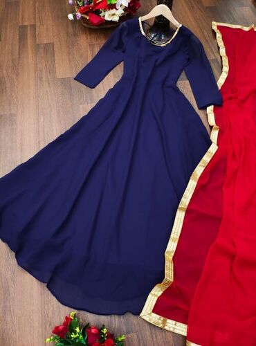 Nipa Blue Georgette Kurti