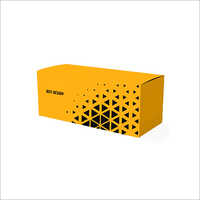 Printed Mono Cartons Box - Paper Material, Square Shape, Glossy Yellow Finish With Black Triangle Print | Customizable Design Options Available