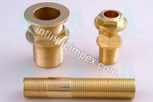 Brass Tank Connector with Barrel Nipple