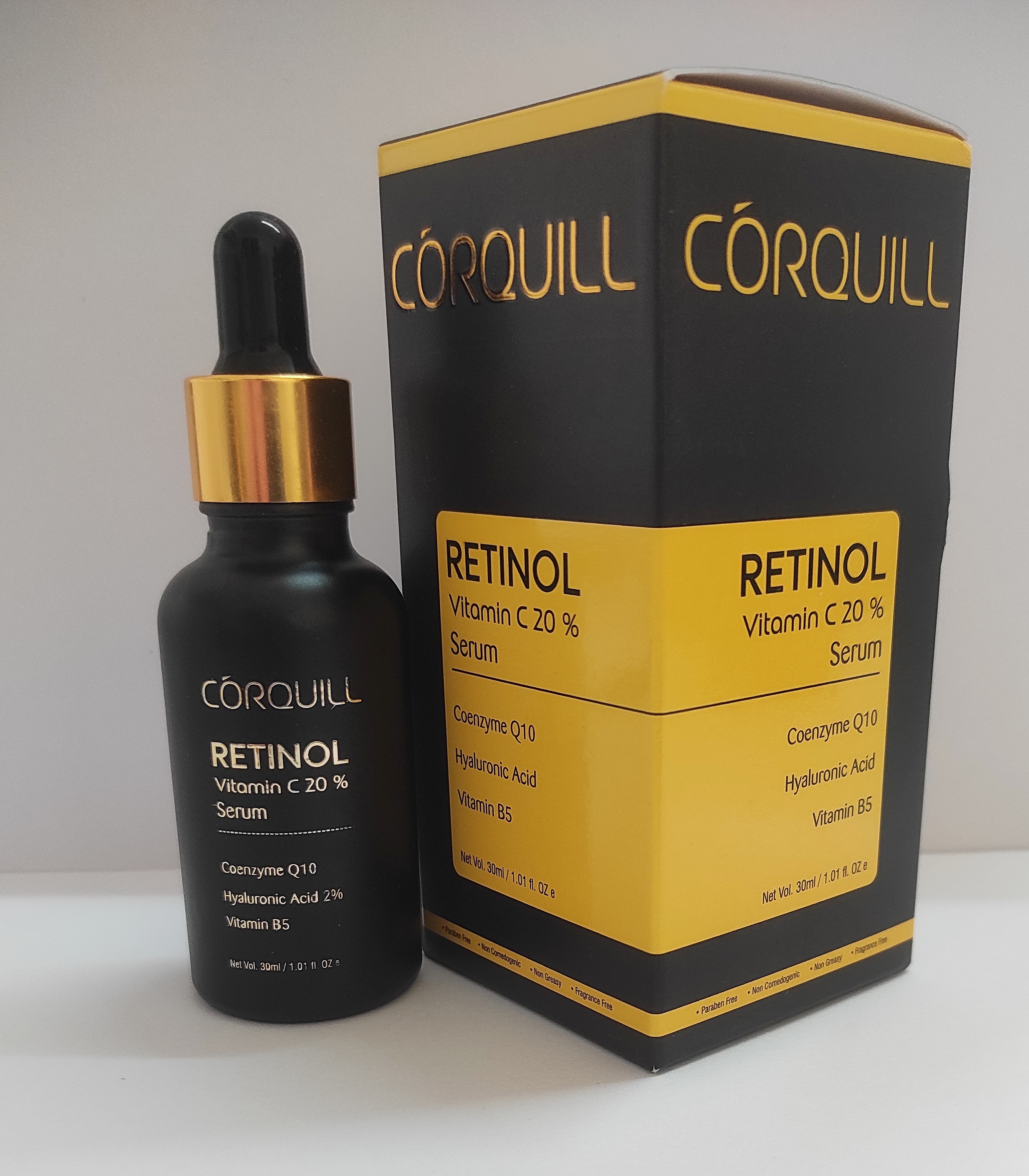 CORQUILL Vitamin C 20% with Retinol Face Serum