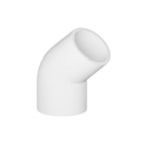 UPVC Plain Elbow 45 Degree - White UPVC Material | Durable, Leak-Resistant Design for Efficient Pipe Connectivity