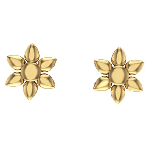 Yellow Gold Beautiful Stud Earrings