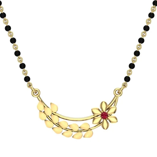 11x22mm 18K 1.02g Yellow Gold Heidi Mangalsutra