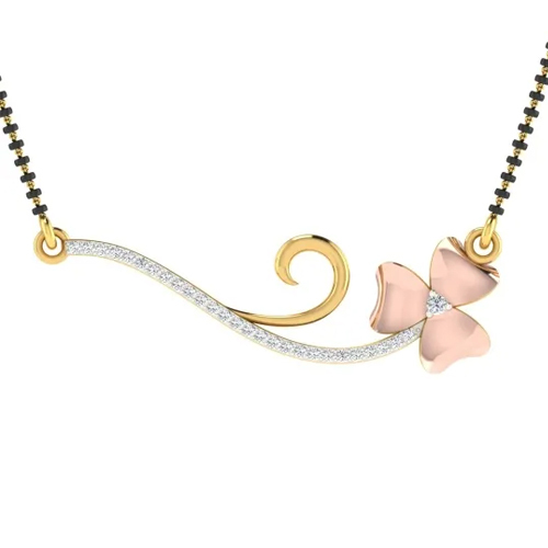 2.00g Yellow Gold Aashmeen Diamond Mangalsutra