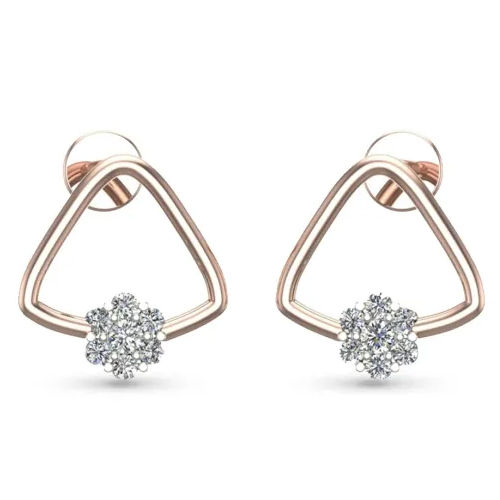 2.60G Kiyara Rose Gold Diamond Stud Earrings Good