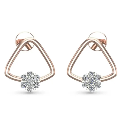 2.60g Kiyara Rose Gold Diamond Stud Earrings