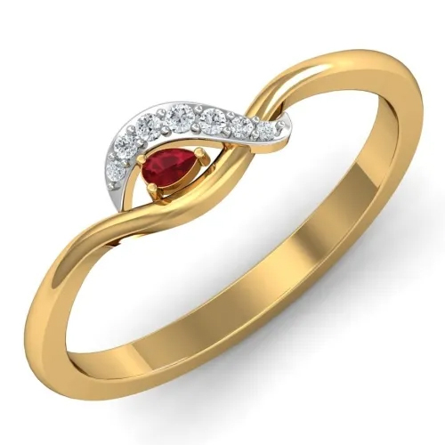 Yellow Gold Aleena Diamond Ring For Engagement