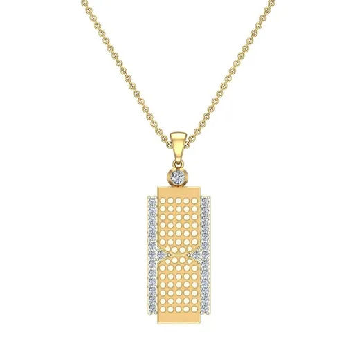 Yellow Gold Aliquippa Diamond Pendant