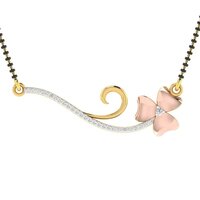 2.00g Yellow Gold Aashmeen Diamond Mangalsutra