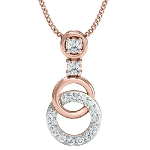 1.40g Aaradhana Rose Gold And Diamond Pendant