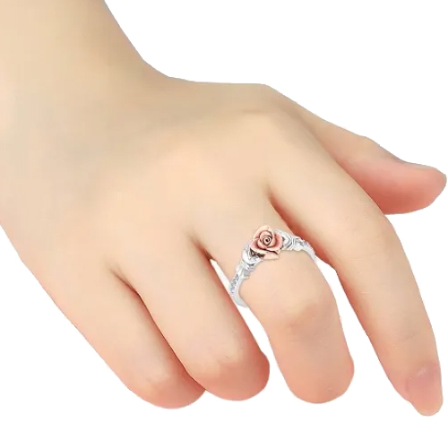 925 Sterling Silver 2 Tone Gold Anamika Gold Diamond Ring