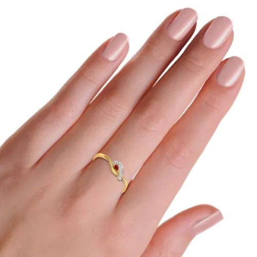 Yellow Gold Aleena Diamond Ring For Engagement