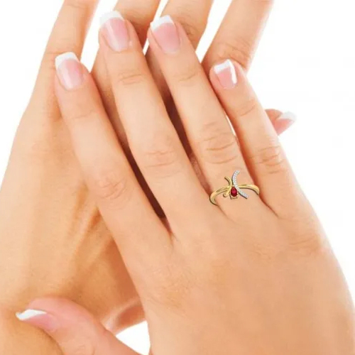 Yellow Gold Alaina Diamond Ring For Engagement