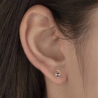 Yellow Gold Adaline Black Diamond Earrings