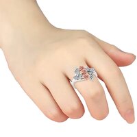 925 Sterling Silver 2-Tone Gold Ilyana Diamond Ring