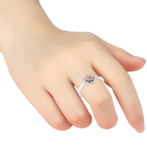 925 Sterling Silver 2-Tone Gold Ipshita Diamond Ring