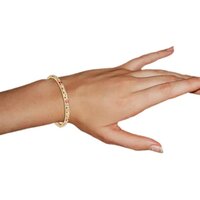 14K Yellow Gold Amisha Diamond Ruby Bangle