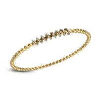 14K Yellow Gold Aachal Diamond Bangle