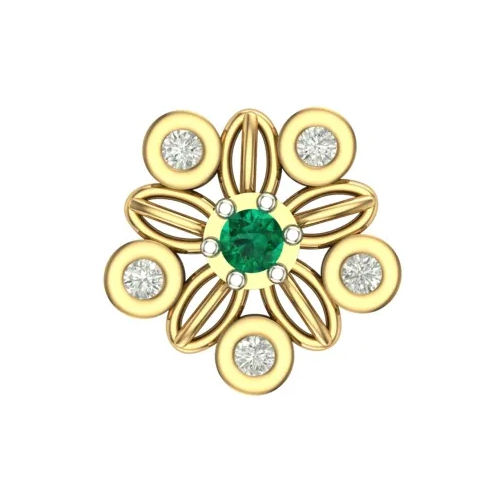 Round 0.51G Yellow Gold Kashish Diamond Nosepin