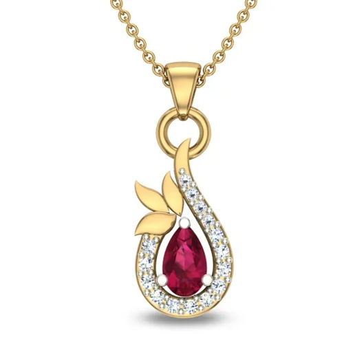 Oval Aditi 18Kt Yellow Gold And Diamond Pendant