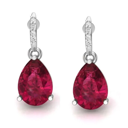 Oval Aabha Drop Diamond Earrings