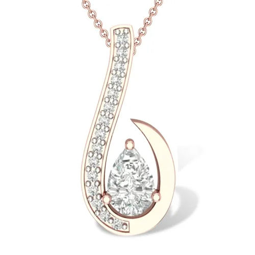 Elisabeth 18k Simulated Diamond Pendant Excellent