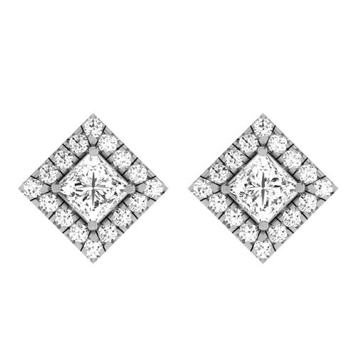 Gift 925 Silver Earrings Cubic Stud For Women And Girls