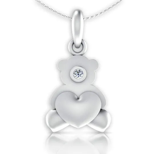 925 Silver Bear Cub Kids Pendant