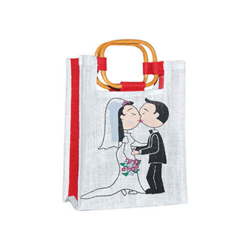 Jute Bag - 12x8x5 Inches | Multicolor, Available in Different Sizes