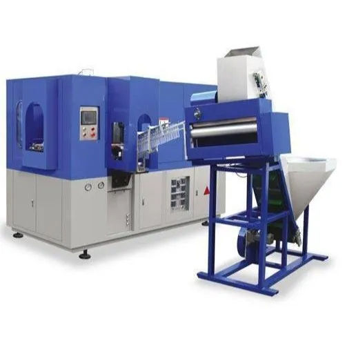 Blue And Silver Fully Automatic Pet Blow Moulding Machine