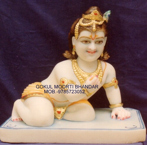 Marble Bal Krishna statue