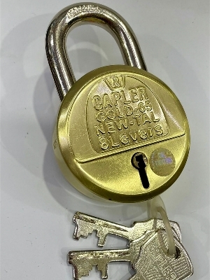 Safety Padlock - Brass, 50mm/65mm Sizes, 3 Key Design | Ideal for Doors, Durable Iron Material, Round Shape