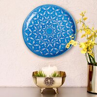 10 Inch Blue Pottery Plate
