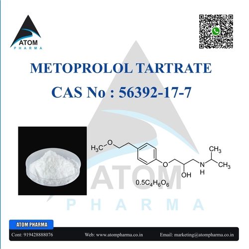 Metoprolol Tartra Api Cas No: 56392-17-7