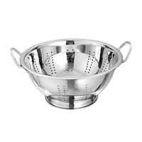 Steel Fruit Basket - Stainless Steel | Round Shape, Silver Color, Available With/without Handle, Plain Design